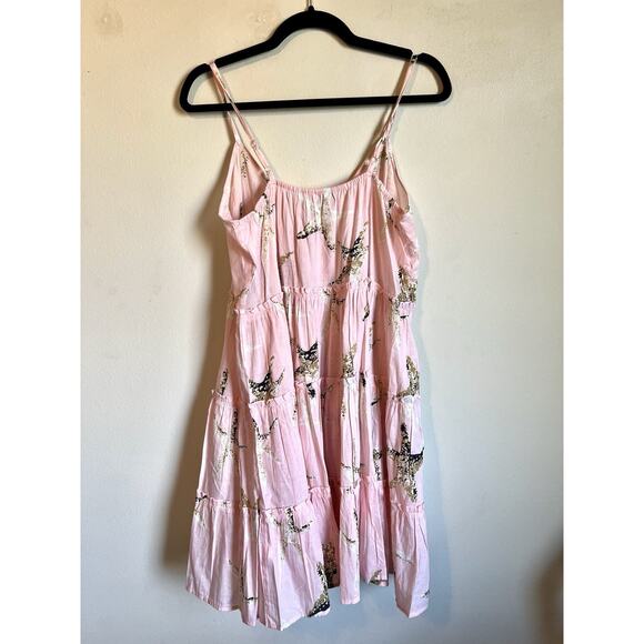 DEBBIE KATZ SOUTH BEACH DRESS COVERUP SZ L PINK TAN BROWN STARFISH RESORT CRUISE - Picture 7 of 8